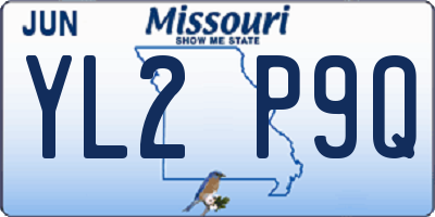MO license plate YL2P9Q