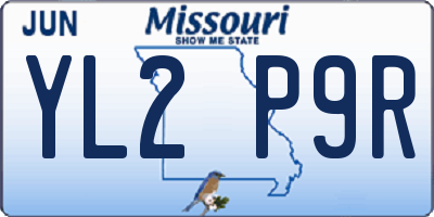 MO license plate YL2P9R