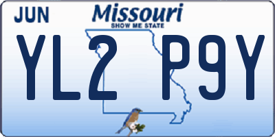 MO license plate YL2P9Y