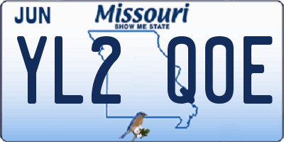 MO license plate YL2Q0E