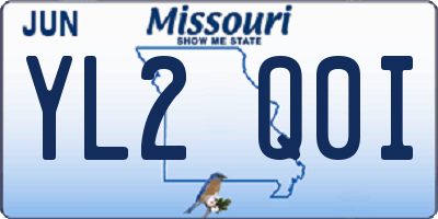 MO license plate YL2Q0I