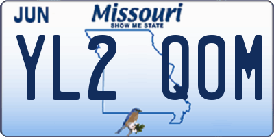 MO license plate YL2Q0M