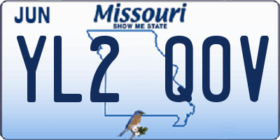 MO license plate YL2Q0V