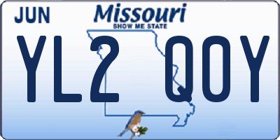 MO license plate YL2Q0Y
