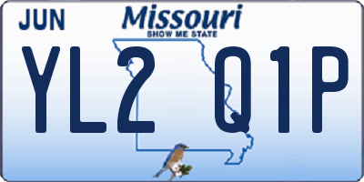 MO license plate YL2Q1P