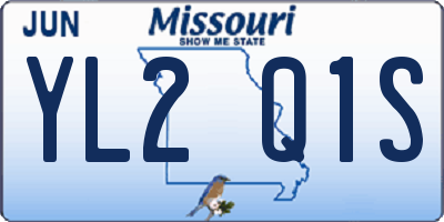 MO license plate YL2Q1S