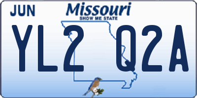 MO license plate YL2Q2A
