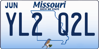 MO license plate YL2Q2L