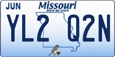MO license plate YL2Q2N