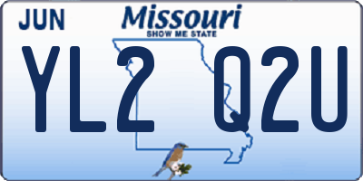 MO license plate YL2Q2U