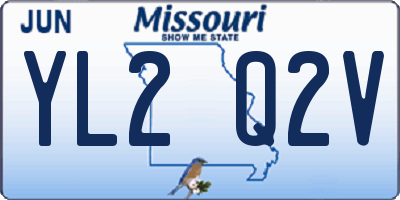 MO license plate YL2Q2V