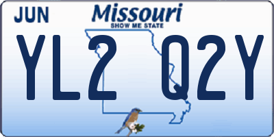 MO license plate YL2Q2Y