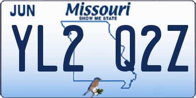 MO license plate YL2Q2Z