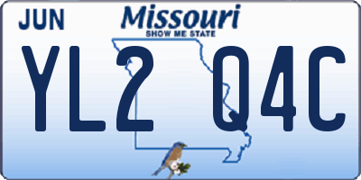 MO license plate YL2Q4C