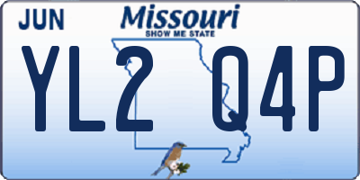 MO license plate YL2Q4P