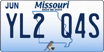 MO license plate YL2Q4S
