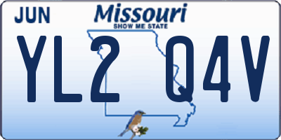 MO license plate YL2Q4V