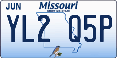 MO license plate YL2Q5P
