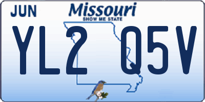 MO license plate YL2Q5V