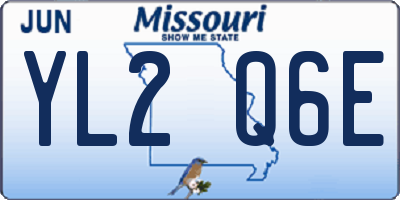 MO license plate YL2Q6E