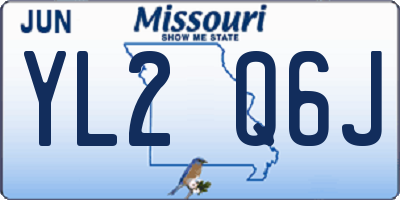 MO license plate YL2Q6J