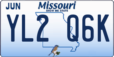 MO license plate YL2Q6K