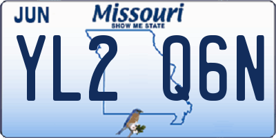 MO license plate YL2Q6N