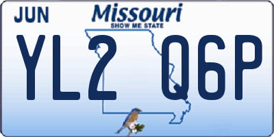 MO license plate YL2Q6P