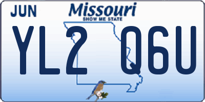 MO license plate YL2Q6U