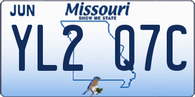 MO license plate YL2Q7C