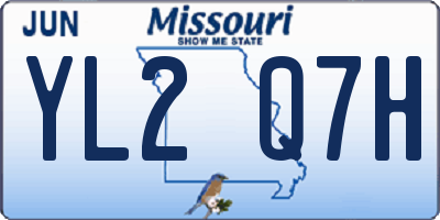 MO license plate YL2Q7H