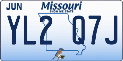 MO license plate YL2Q7J