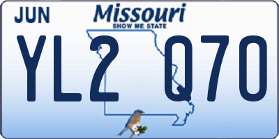 MO license plate YL2Q7O