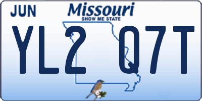 MO license plate YL2Q7T