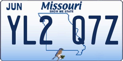 MO license plate YL2Q7Z