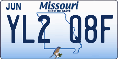 MO license plate YL2Q8F