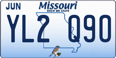 MO license plate YL2Q9O