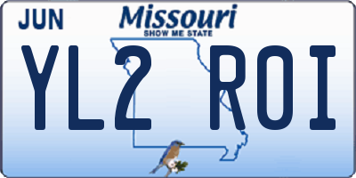 MO license plate YL2R0I