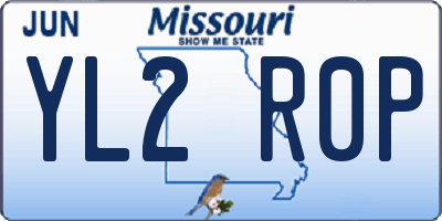 MO license plate YL2R0P