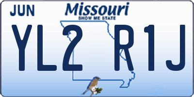 MO license plate YL2R1J