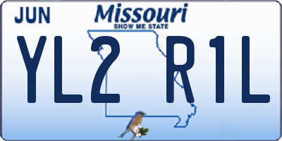 MO license plate YL2R1L
