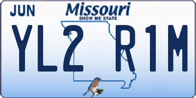 MO license plate YL2R1M