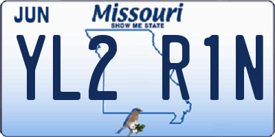 MO license plate YL2R1N
