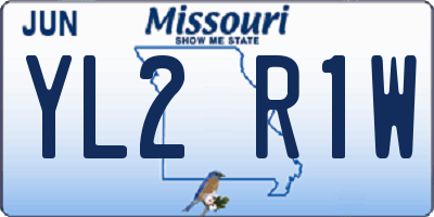 MO license plate YL2R1W