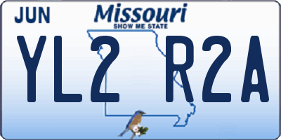 MO license plate YL2R2A