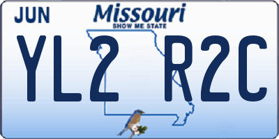 MO license plate YL2R2C