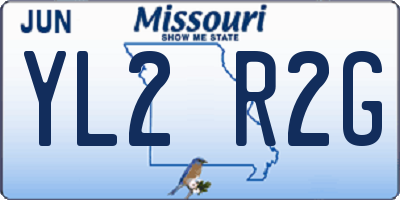MO license plate YL2R2G