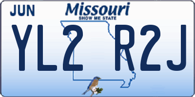 MO license plate YL2R2J