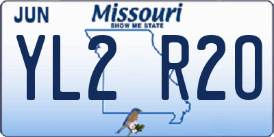 MO license plate YL2R2O