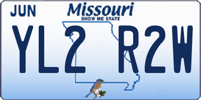 MO license plate YL2R2W